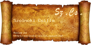 Szolnoki Csilla névjegykártya