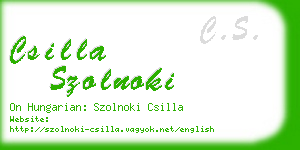 csilla szolnoki business card